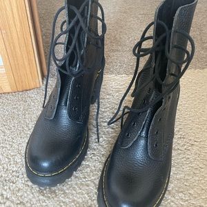 Dr. Marten Kendra black heeled boots